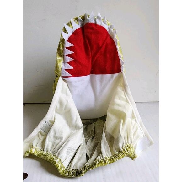 T-Rex Costume Toddler 2T/4T Kids Dinosaur Halloween Green Yellow Jumpsuit - Picture 13 of 16